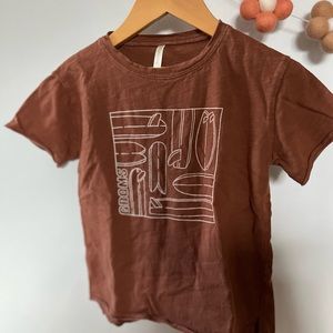 Rylee + cru burnt red/brown surf board t shirt size 6-7